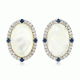 Sapphire Pearl Oval Studs II